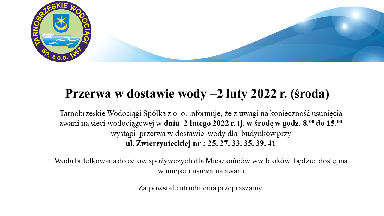 przerwa woda 2022 02 02